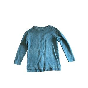 Pilcro Anthropologie Dusty Blue Imogen Pullover Tunic Sweater Top
